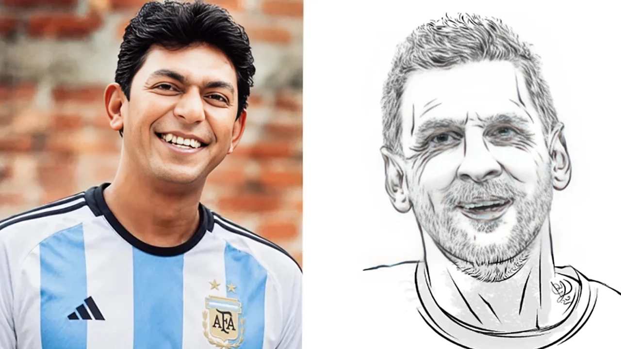 মেসির ছবি এঁকে প্রশংসায় ভাসছেন চঞ্চল চৌধুরী