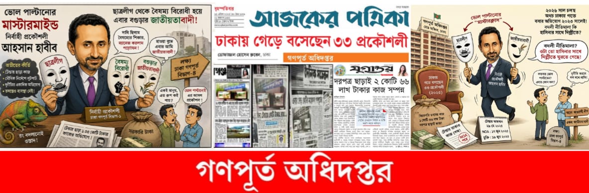 দরপত্র ছাড়াই কোটি টাকার কাজ: গণপূর্তের নির্বাহী প্রকৌশলী আহসান হাবীবকে ঘিরে দুর্নীতির অভিযোগ