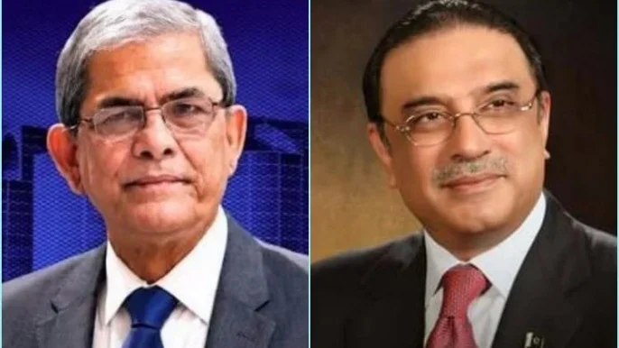 ফখরুলকে জারদারির অভিনন্দন, পাকিস্তান সফরের আমন্ত্রণ