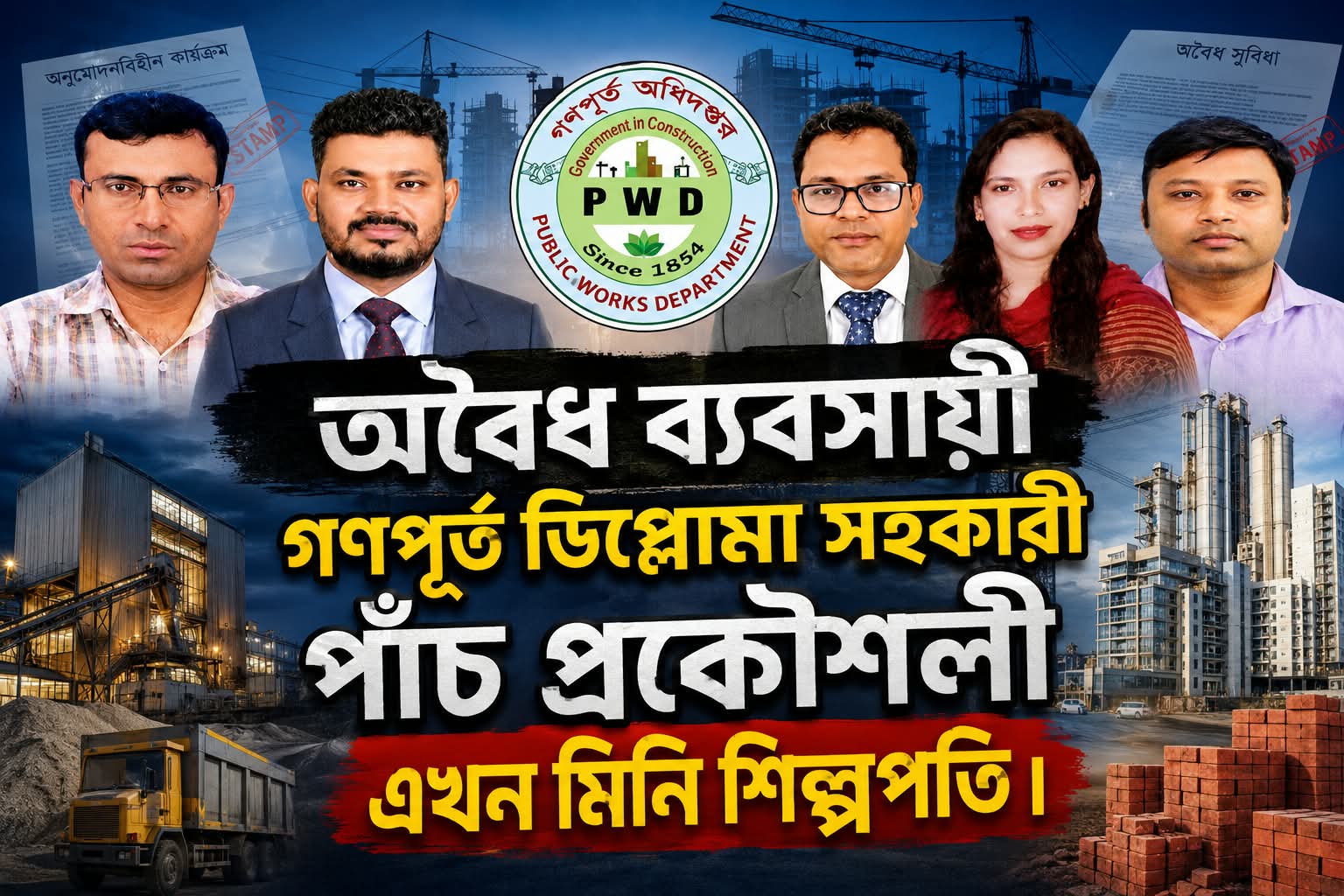 “গণপূর্তের পাঁচ প্রকৌশলীকে ঘিরে আবাসন ব্যবসার অভিযোগ, নিরপেক্ষ তদন্তের দাবি”