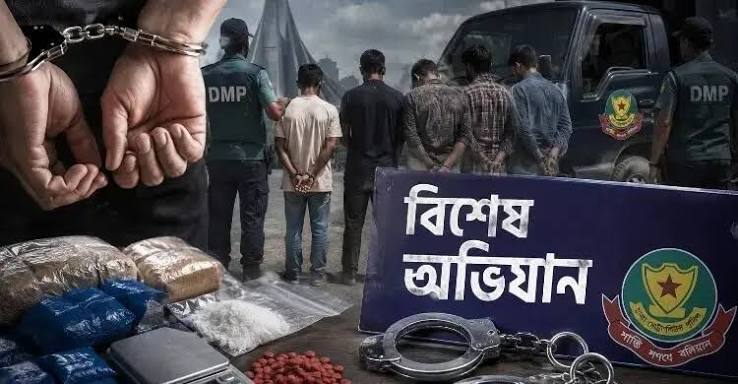 রাজধানীতে ২৪ ঘণ্টায় গ্রেফতার ৫০৬, মাদক-অস্ত্র উদ্ধার