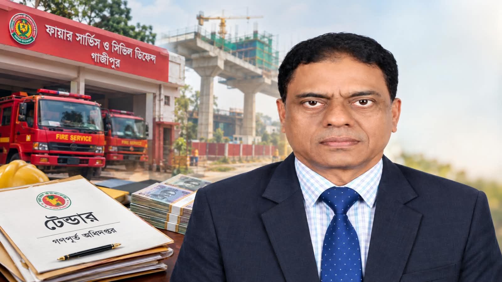 গাজীপুরে ফায়ারসার্ভিসের কাছ থেকে কোটি টাকা ঘুষ দাবীর অভিযোগ প্রকৌশলী আবুল খায়েরের বিরুদ্ধে